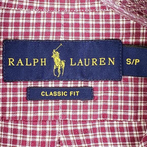 Polo Ralph Lauren Oxford Shirt Men's Size Small Red Plaid LS Button Down - Picture 4 of 11